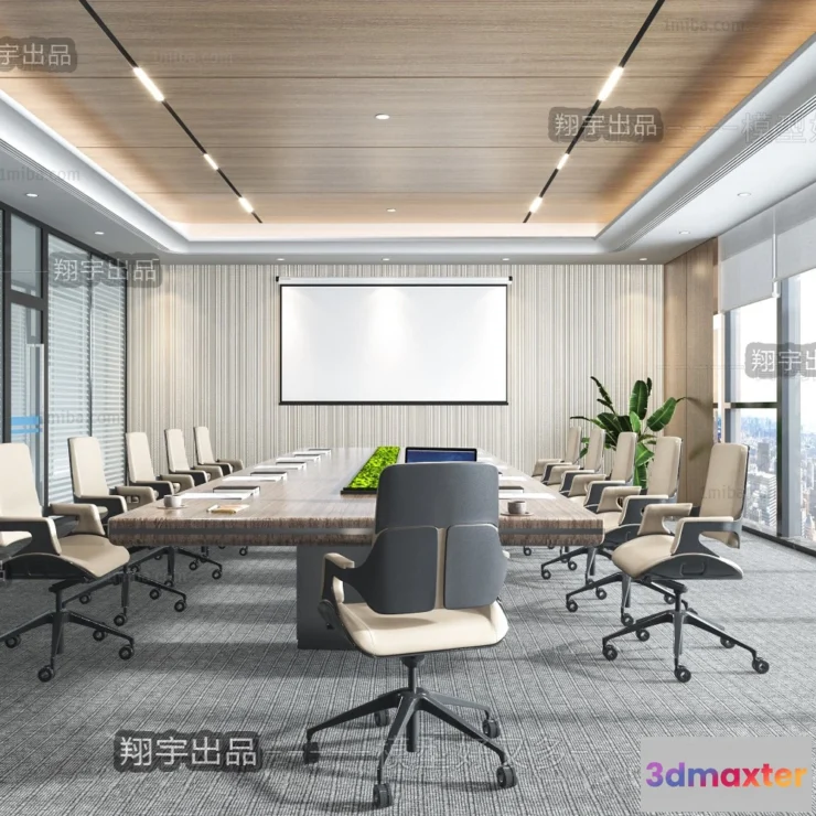 1124286 - 3D OFFICE INTERIOR (VRAY) - MEETING ROOM 3D SCENES - 115