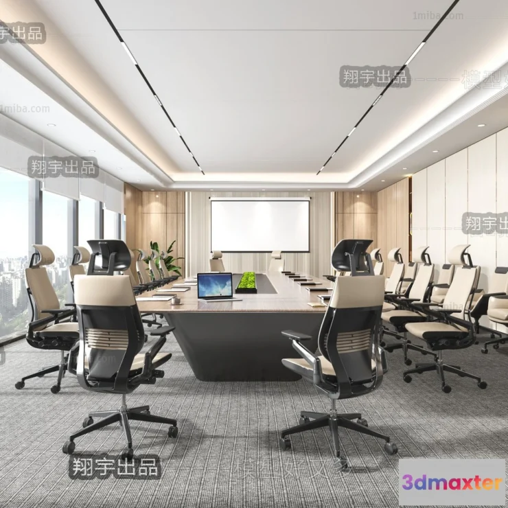 1124288 - 3D OFFICE INTERIOR (VRAY) - MEETING ROOM 3D SCENES - 116