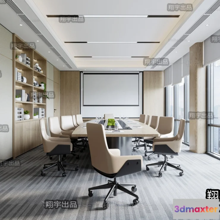 1124292 - 3D OFFICE INTERIOR (VRAY) - MEETING ROOM 3D SCENES - 118