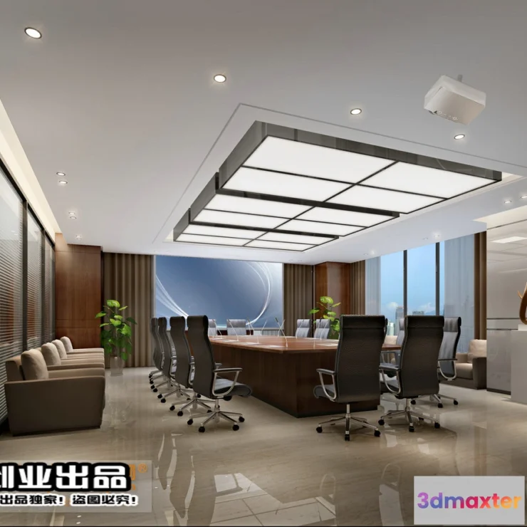 1124298 - 3D OFFICE INTERIOR (VRAY) - MEETING ROOM 3D SCENES - 121