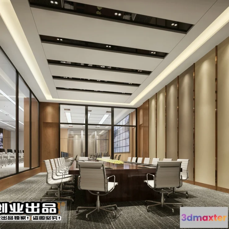 1124302 - 3D OFFICE INTERIOR (VRAY) - MEETING ROOM 3D SCENES - 123