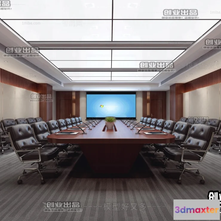 1124322 - 3D OFFICE INTERIOR (VRAY) - MEETING ROOM 3D SCENES - 133