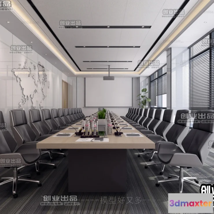 1124328 - 3D OFFICE INTERIOR (VRAY) - MEETING ROOM 3D SCENES - 136
