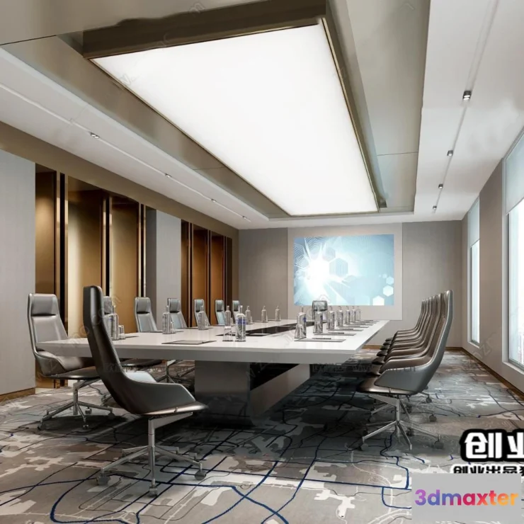 1124332 - 3D OFFICE INTERIOR (VRAY) - MEETING ROOM 3D SCENES - 138