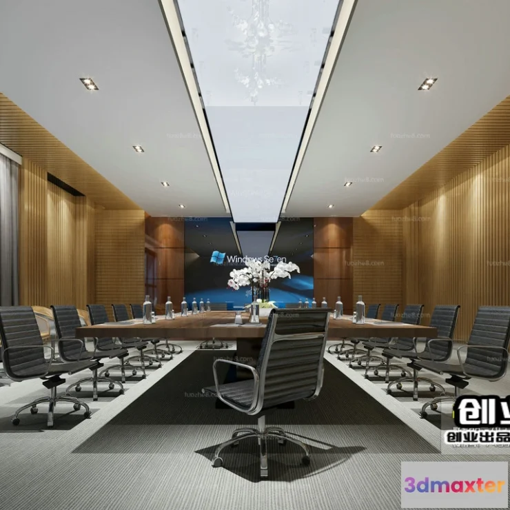 1124336 - 3D OFFICE INTERIOR (VRAY) - MEETING ROOM 3D SCENES - 140