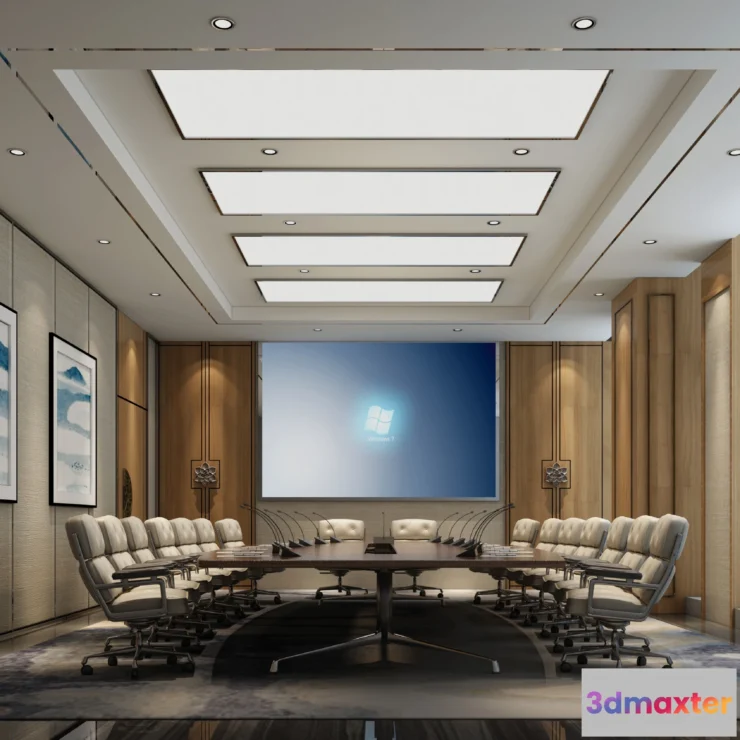1124338 - 3D OFFICE INTERIOR (VRAY) - MEETING ROOM 3D SCENES - 141