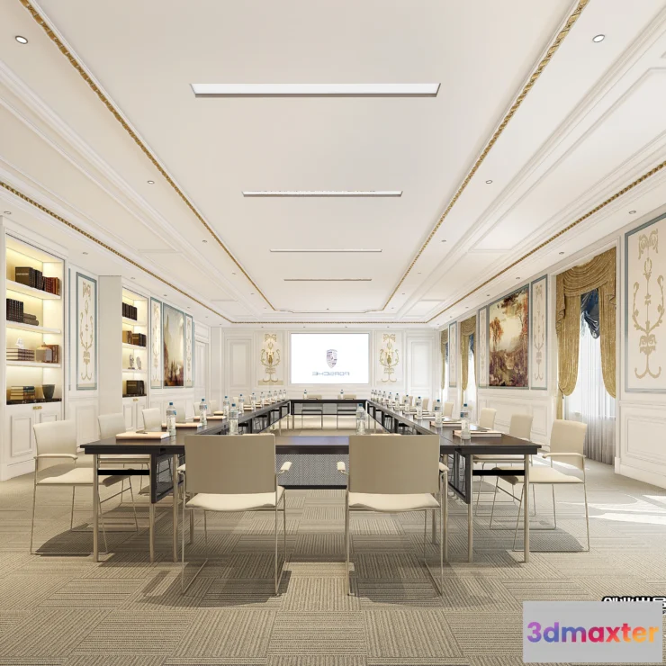 1124342 - 3D OFFICE INTERIOR (VRAY) - MEETING ROOM 3D SCENES - 143