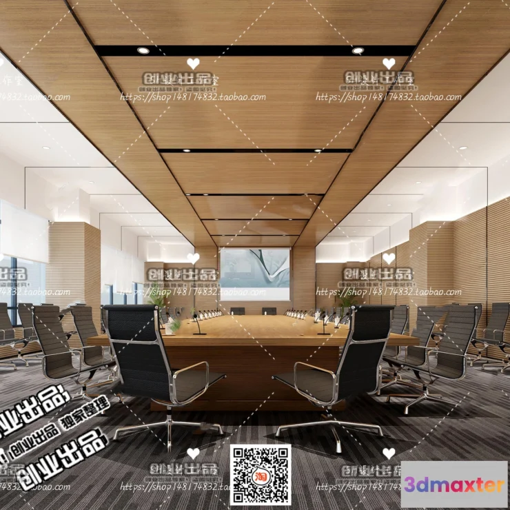 1124344 - 3D OFFICE INTERIOR (VRAY) - MEETING ROOM 3D SCENES - 144