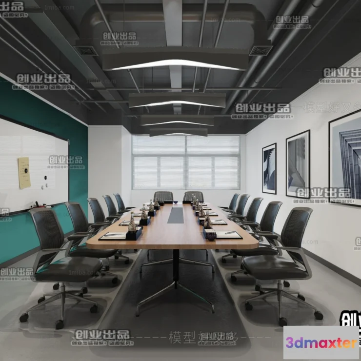 1124346 - 3D OFFICE INTERIOR (VRAY) - MEETING ROOM 3D SCENES - 145