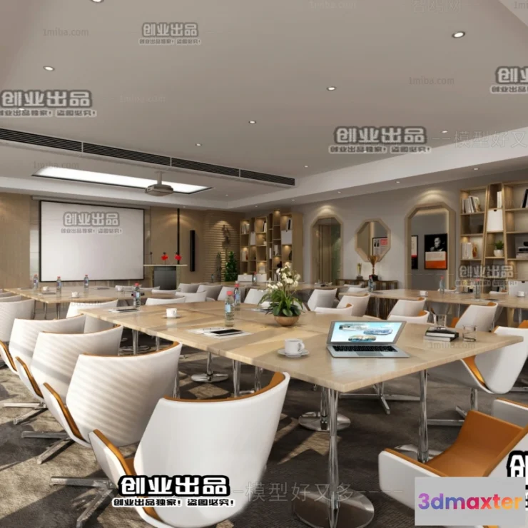 1124350 - 3D OFFICE INTERIOR (VRAY) - MEETING ROOM 3D SCENES - 147