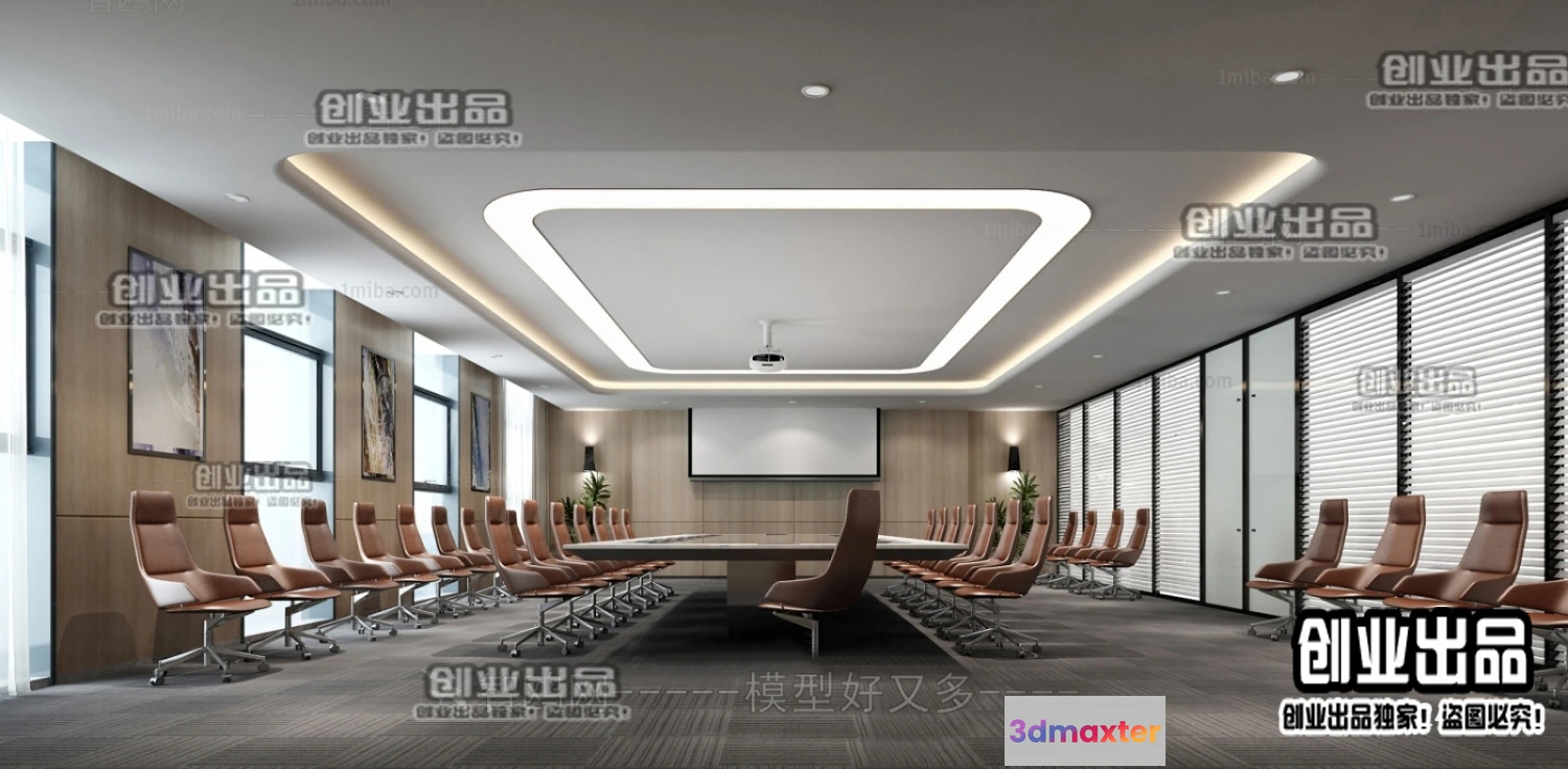 1124352 - 3D OFFICE INTERIOR (VRAY) - MEETING ROOM 3D SCENES - 148