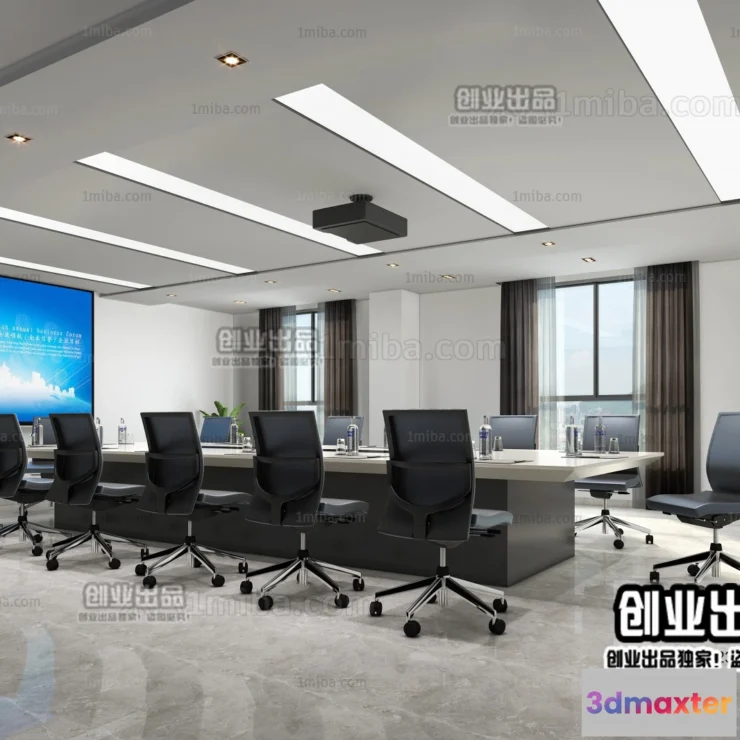 1124364 - 3D OFFICE INTERIOR (VRAY) - MEETING ROOM 3D SCENES - 154