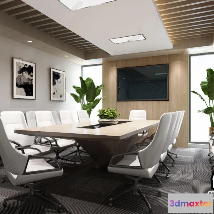 1124366 - 3D OFFICE INTERIOR (VRAY) - MEETING ROOM 3D SCENES - 155