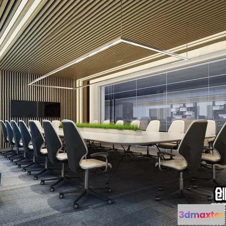 1124368 - 3D OFFICE INTERIOR (VRAY) - MEETING ROOM 3D SCENES - 156