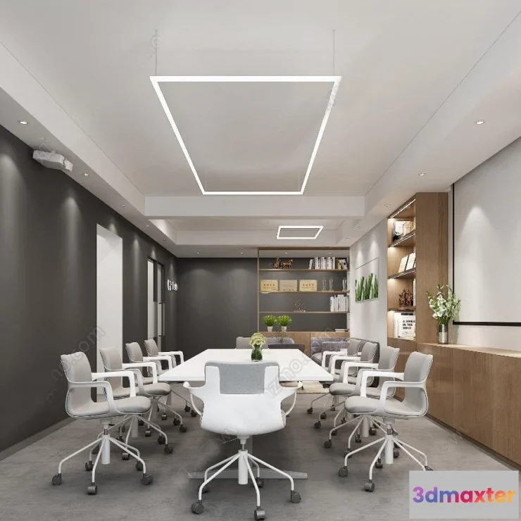 1124374 - 3D OFFICE INTERIOR (VRAY) - MEETING ROOM 3D SCENES - 159