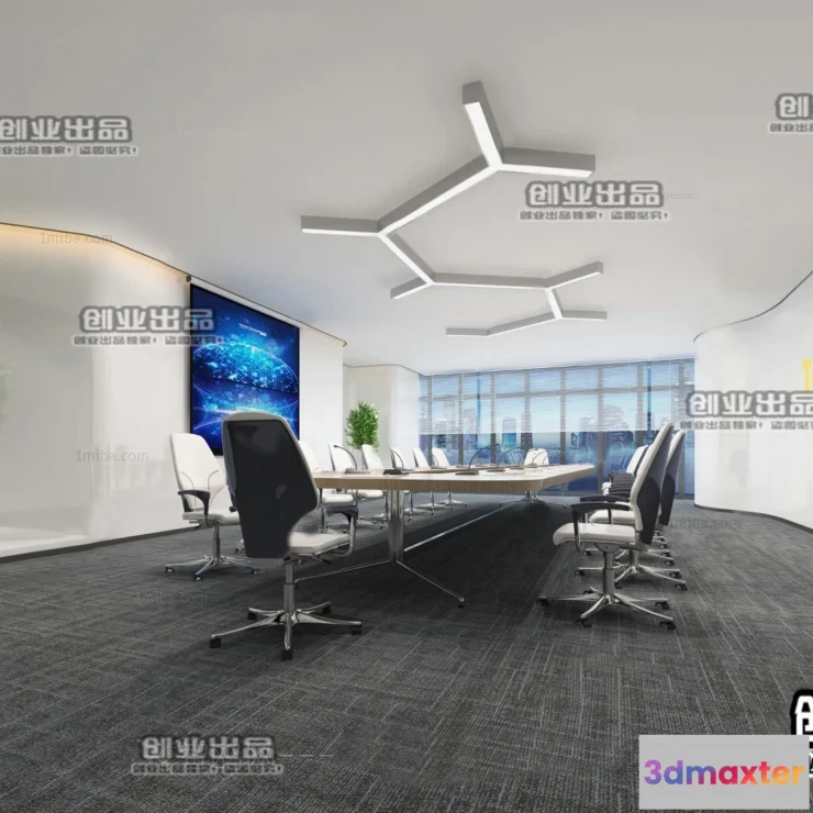 1124378 - 3D OFFICE INTERIOR (VRAY) - MEETING ROOM 3D SCENES - 161