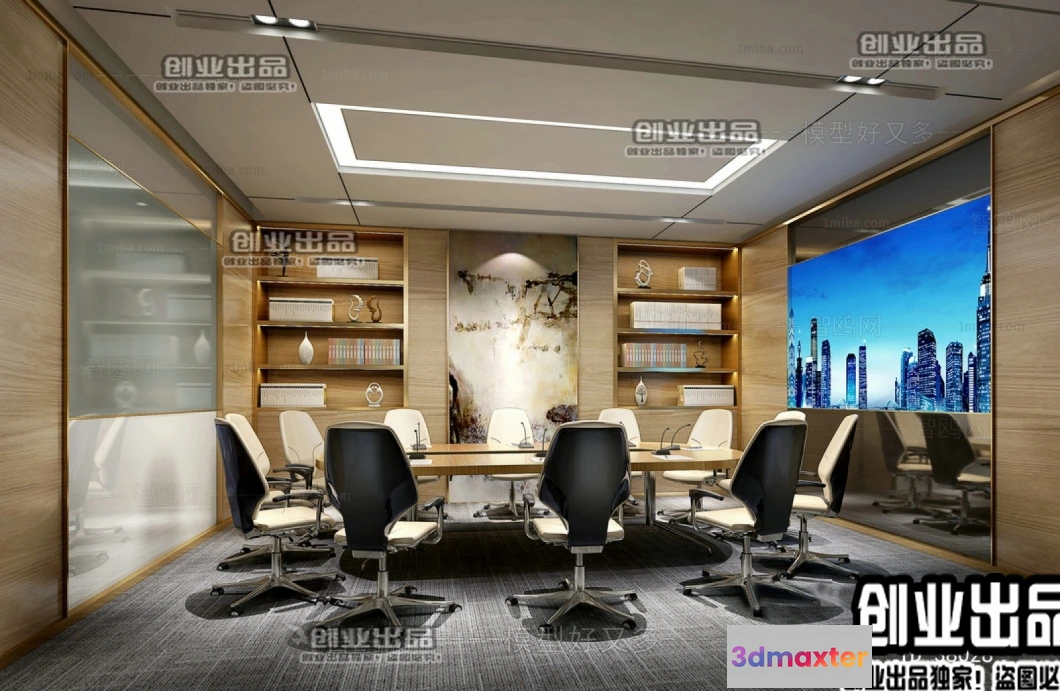 1124392 - 3D OFFICE INTERIOR (VRAY) - MEETING ROOM 3D SCENES - 168