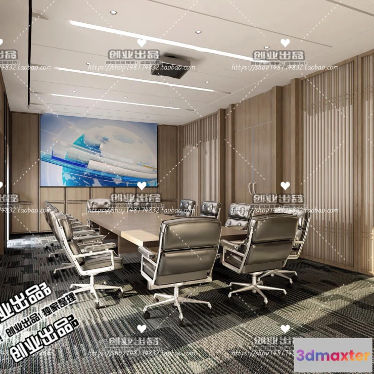 1124396 - 3D OFFICE INTERIOR (VRAY) - MEETING ROOM 3D SCENES - 170