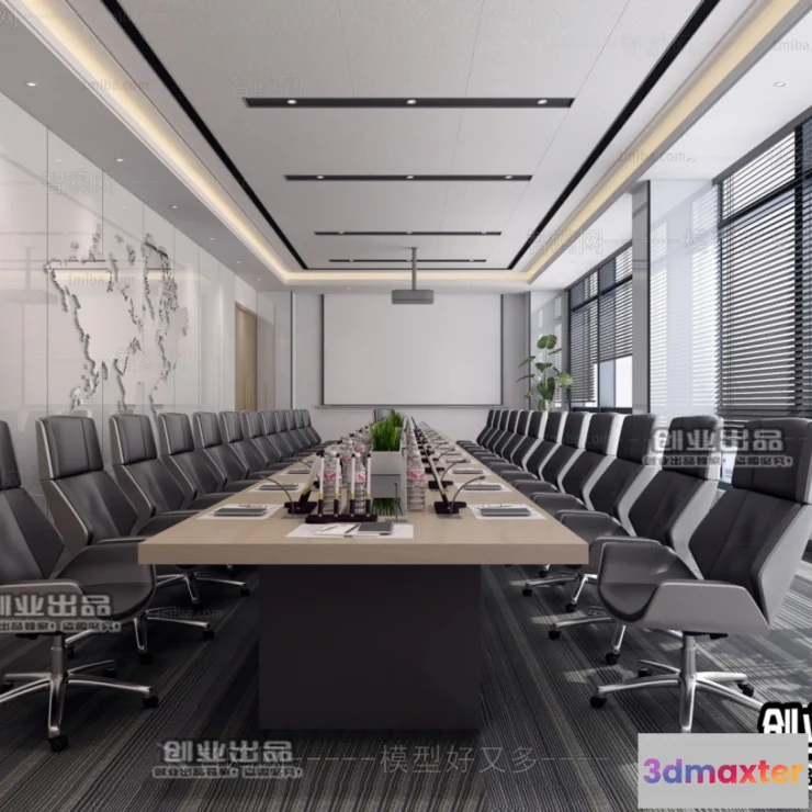 1124398 - 3D OFFICE INTERIOR (VRAY) - MEETING ROOM 3D SCENES - 171