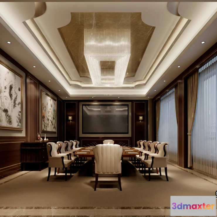 1124416 - 3D OFFICE INTERIOR (VRAY) - MEETING ROOM 3D SCENES - 180