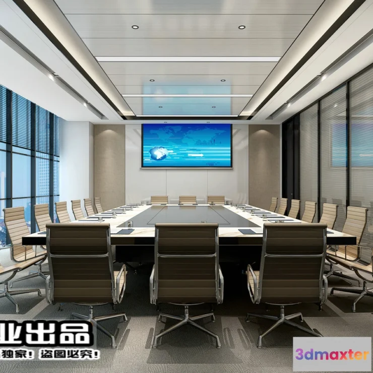 1124418 - 3D OFFICE INTERIOR (VRAY) - MEETING ROOM 3D SCENES - 181