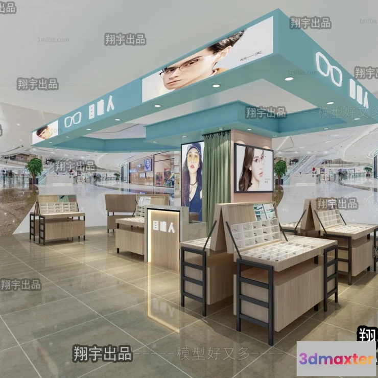 1124432 - 3D RETAILS INTERIOR (VRAY) - GLASSES 3D SCENES - 003