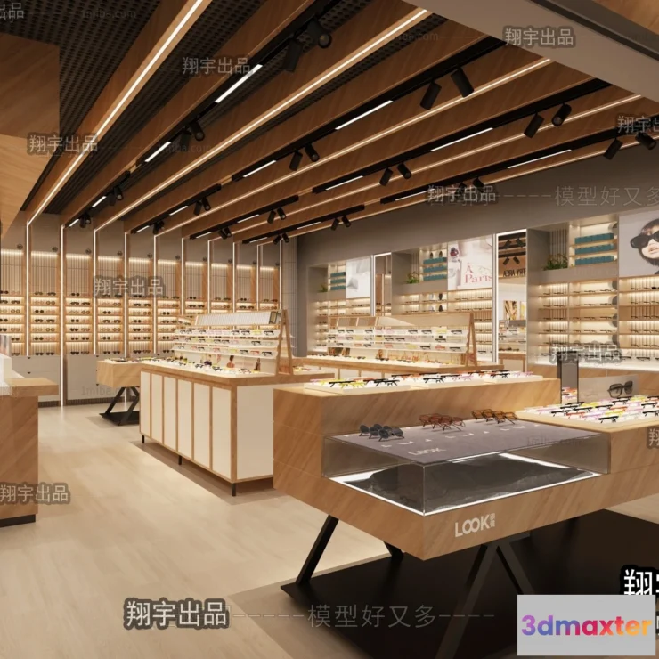 1124438 - 3D RETAILS INTERIOR (VRAY) - GLASSES 3D SCENES - 006