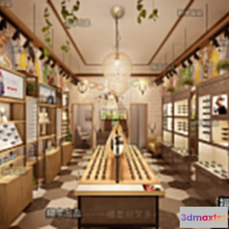 1124446 - 3D RETAILS INTERIOR (VRAY) - GLASSES 3D SCENES - 010