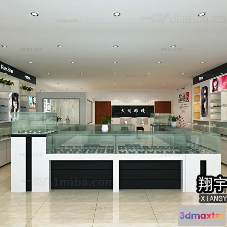 1124450 - 3D RETAILS INTERIOR (VRAY) - GLASSES 3D SCENES - 012