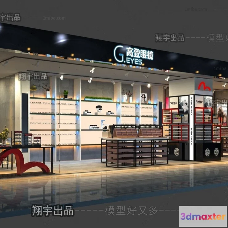 1124452 - 3D RETAILS INTERIOR (VRAY) - GLASSES 3D SCENES - 013