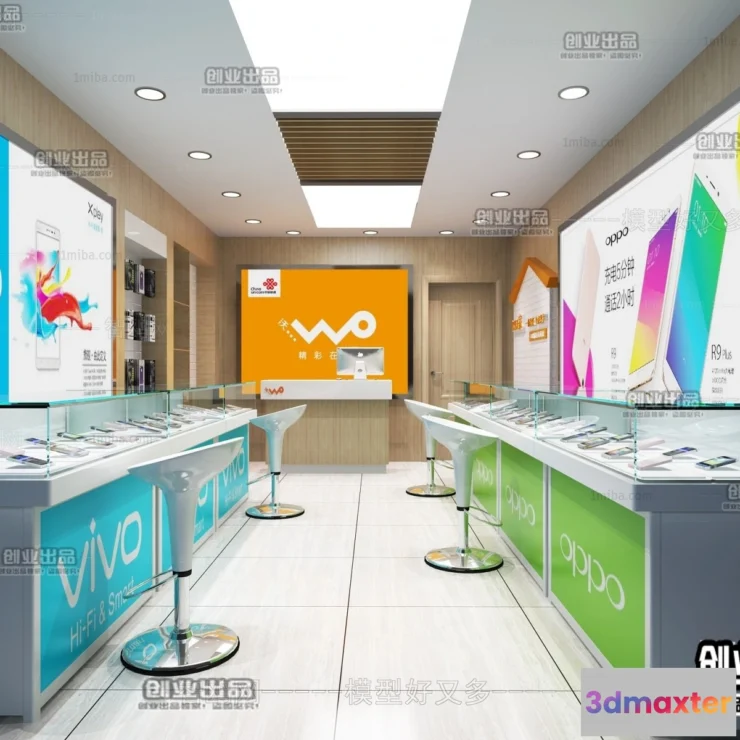 1124520 - 3D RETAILS INTERIOR (VRAY) - MOBILE 3D SCENES - 002