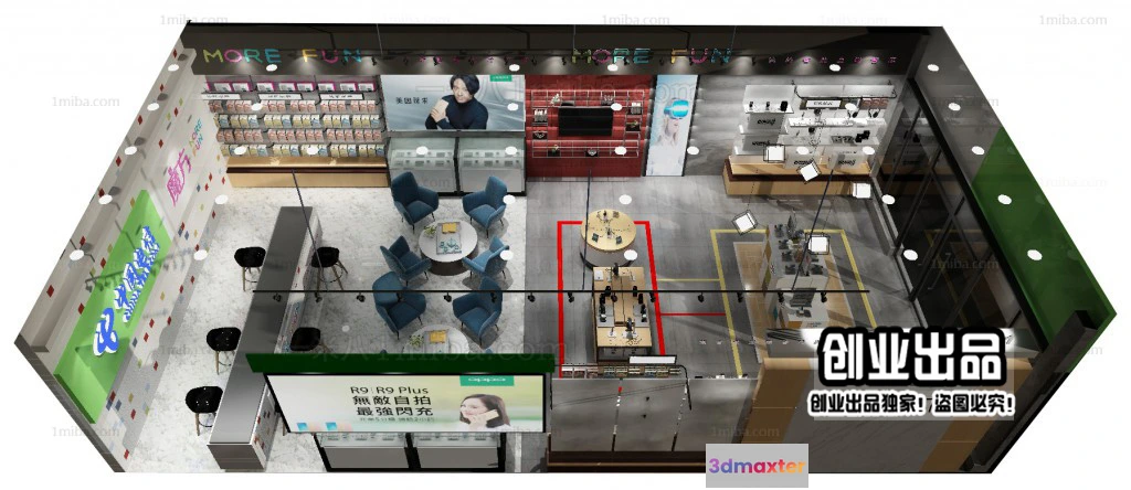 1124558 - 3D RETAILS INTERIOR (VRAY) - MOBILE 3D SCENES - 021