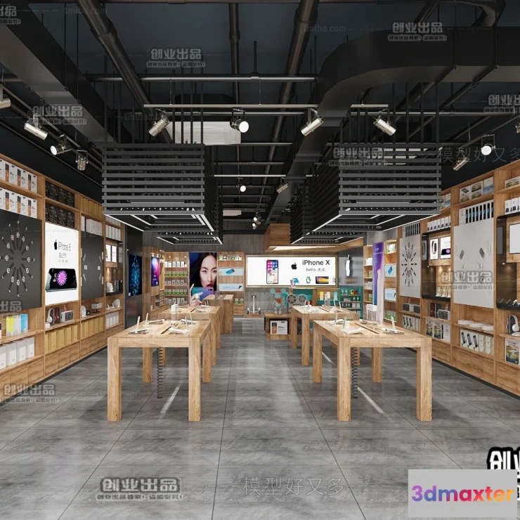 1124594 - 3D RETAILS INTERIOR (VRAY) - MOBILE 3D SCENES - 039