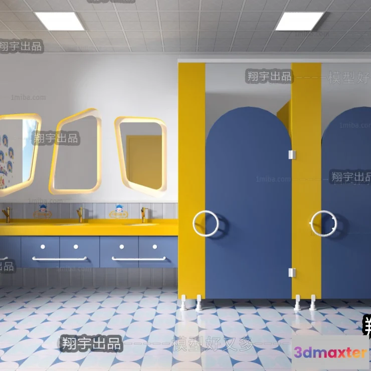 1124614 - 3D SCHOOL INTERIOR (VRAY) - KINDERGARTEN 3D SCENES - 007