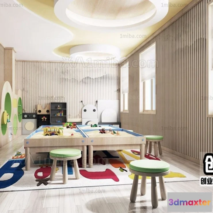 1124620 - 3D SCHOOL INTERIOR (VRAY) - KINDERGARTEN 3D SCENES - 010