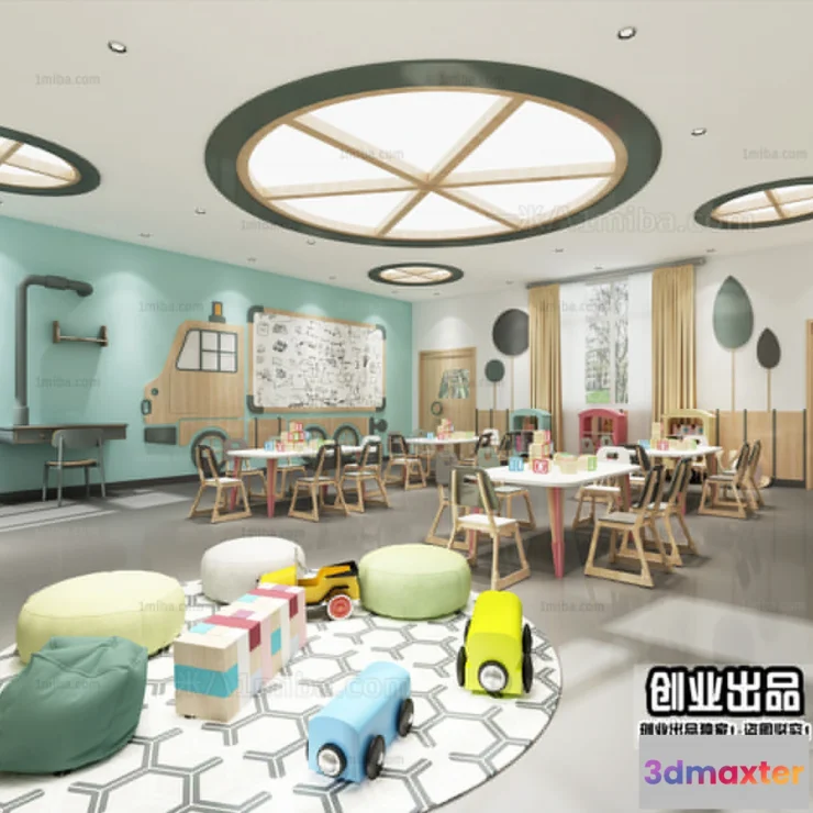 1124630 - 3D SCHOOL INTERIOR (VRAY) - KINDERGARTEN 3D SCENES - 015
