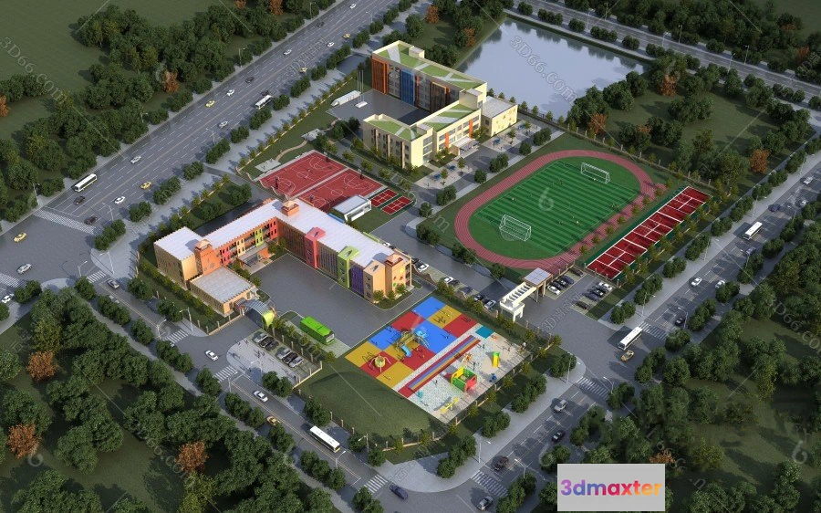 1124634 - 3D SCHOOL INTERIOR (VRAY) - KINDERGARTEN 3D SCENES - 017
