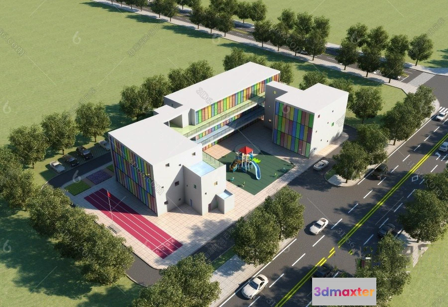 1124636 - 3D SCHOOL INTERIOR (VRAY) - KINDERGARTEN 3D SCENES - 018