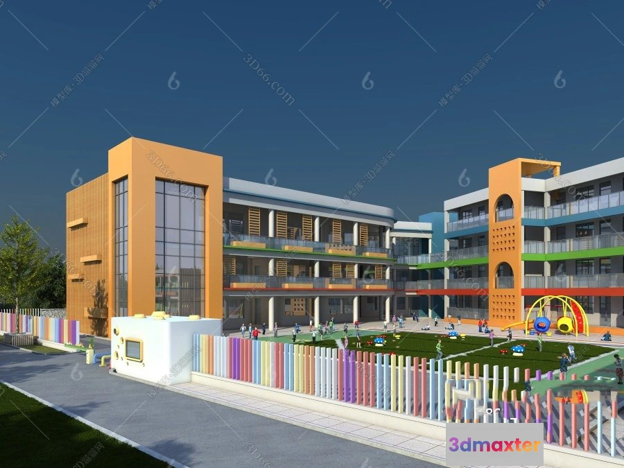 1124638 - 3D SCHOOL INTERIOR (VRAY) - KINDERGARTEN 3D SCENES - 019