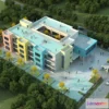 1124642 - 3D SCHOOL INTERIOR (VRAY) - KINDERGARTEN 3D SCENES - 021