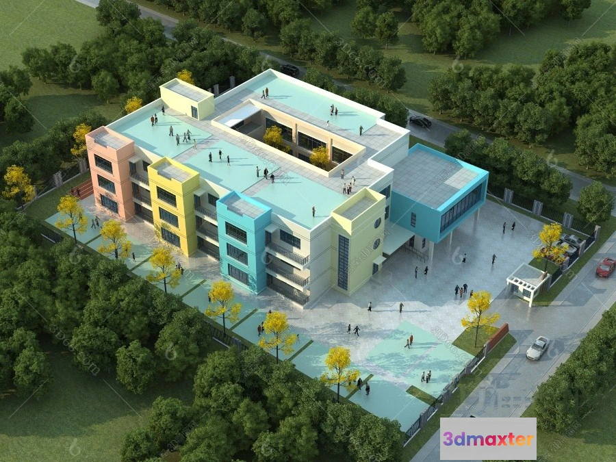 1124642 - 3D SCHOOL INTERIOR (VRAY) - KINDERGARTEN 3D SCENES - 021