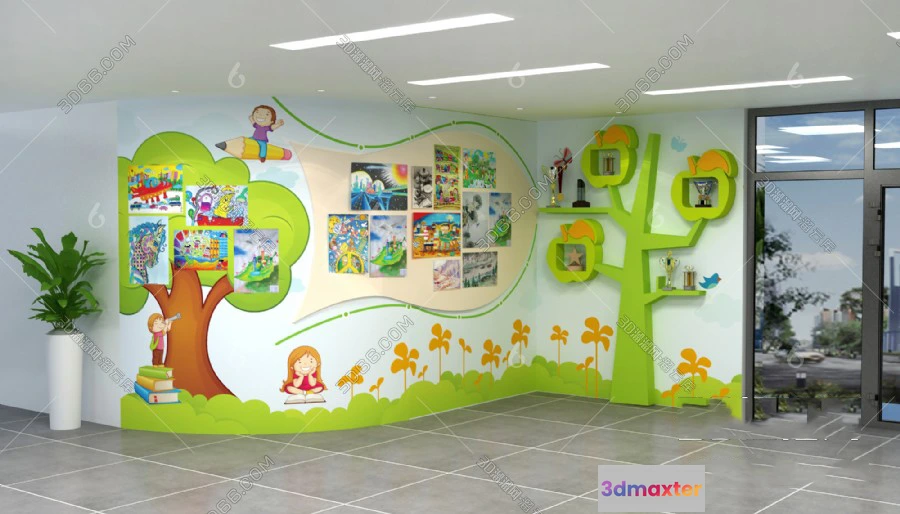 1124648 - 3D SCHOOL INTERIOR (VRAY) - KINDERGARTEN 3D SCENES - 024