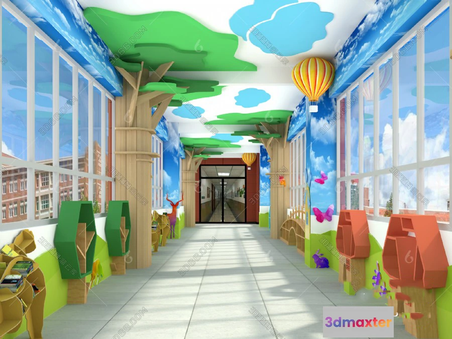 1124650 - 3D SCHOOL INTERIOR (VRAY) - KINDERGARTEN 3D SCENES - 025