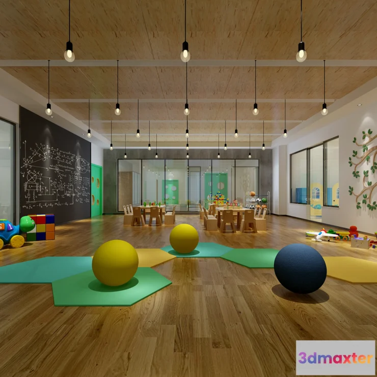 1124660 - 3D SCHOOL INTERIOR (VRAY) - KINDERGARTEN 3D SCENES - 030