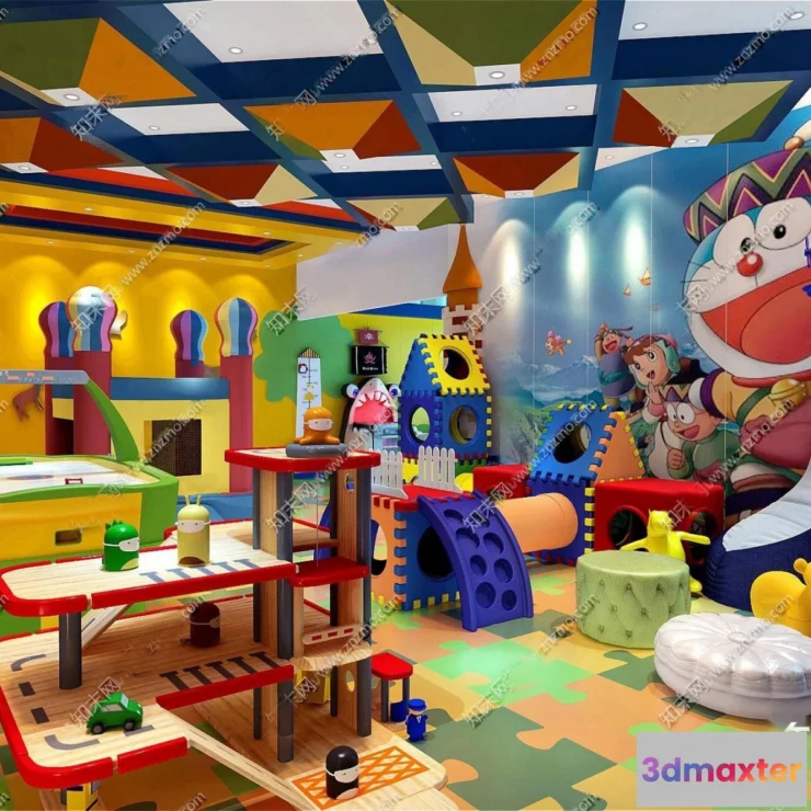 1124676 - 3D SCHOOL INTERIOR (VRAY) - KINDERGARTEN 3D SCENES - 038