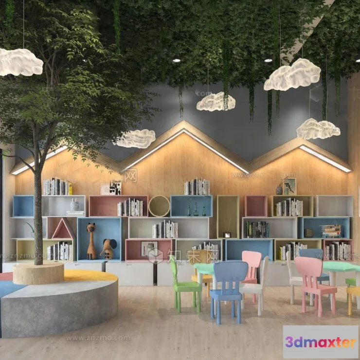 1124678 - 3D SCHOOL INTERIOR (VRAY) - KINDERGARTEN 3D SCENES - 039