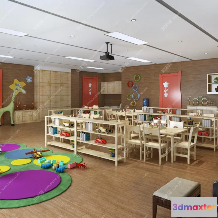 1124686 - 3D SCHOOL INTERIOR (VRAY) - KINDERGARTEN 3D SCENES - 043