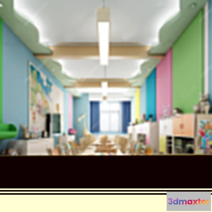 1124698 - 3D SCHOOL INTERIOR (VRAY) - KINDERGARTEN 3D SCENES - 049