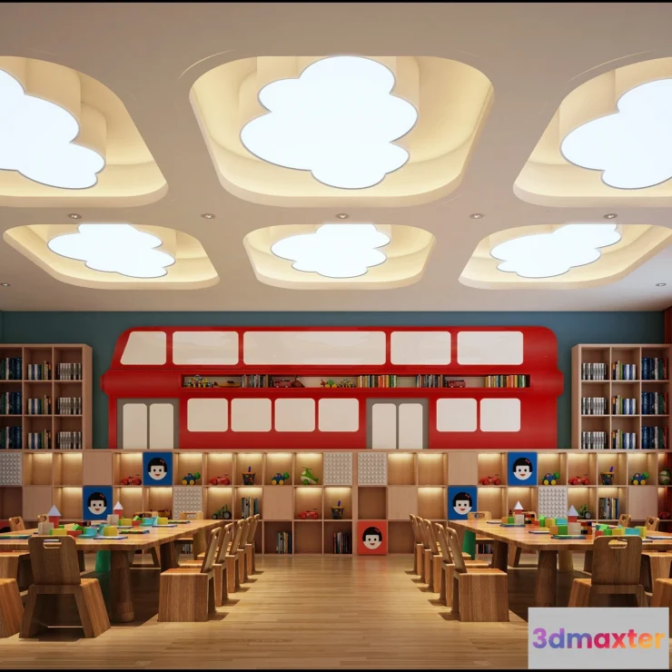 1124704 - 3D SCHOOL INTERIOR (VRAY) - KINDERGARTEN 3D SCENES - 052