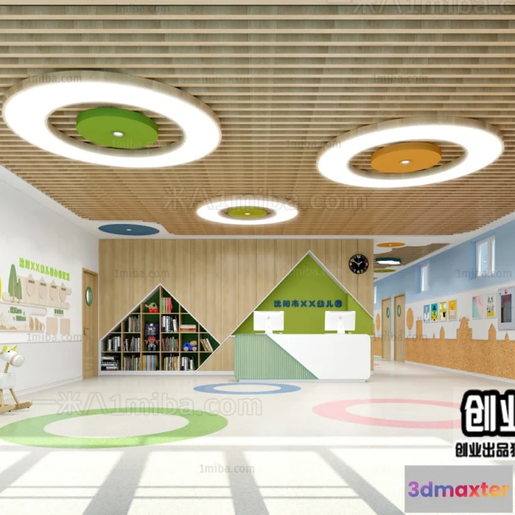 1124706 - 3D SCHOOL INTERIOR (VRAY) - KINDERGARTEN 3D SCENES - 053